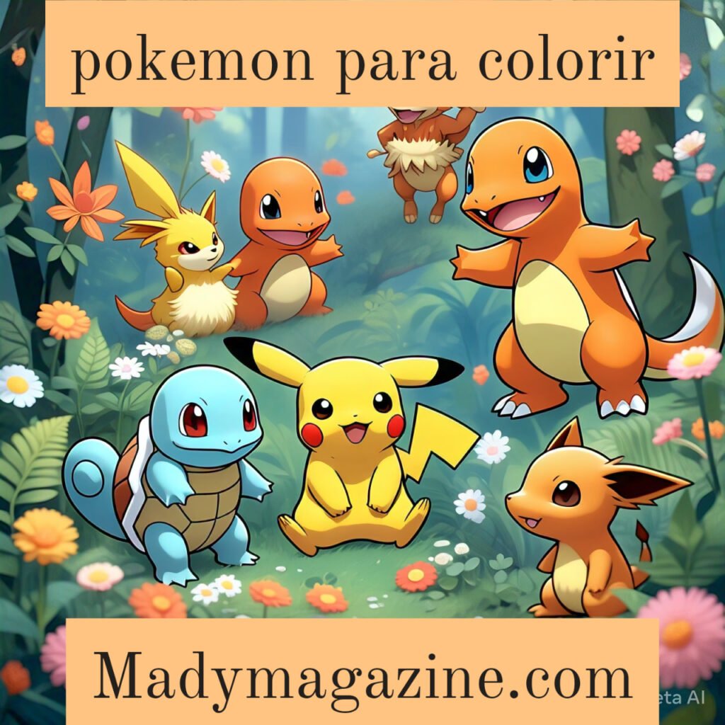 pokemon para colorir