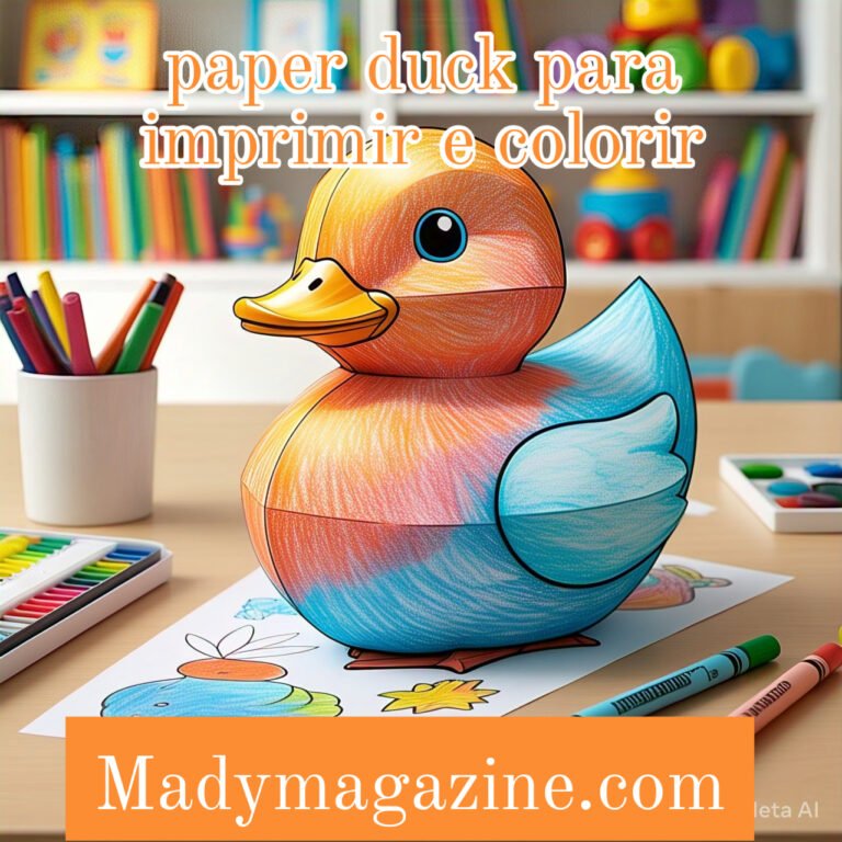 Paper Duck para Imprimir e Colorir: Criatividade e Diversão em Cada Páginas